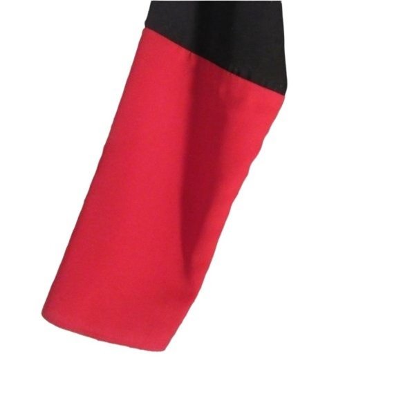 ASOS Black & Red Mod Color Block Contemporary Shift Power Dress | Women's 12 - Picture 2 of 7